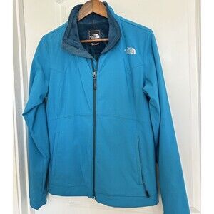 The North Face Womens Jacket Medium Embroidered Apex Bionic Turquoise Soft Shell
